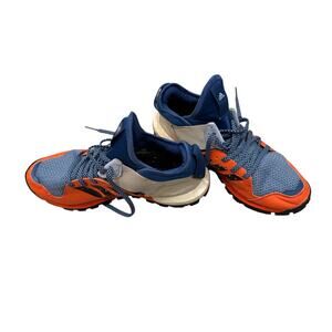 Adidas Response Trail Boost Mens BB1657 Orange Blue Sneakers Shoes Size 7.5